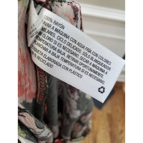 Xhilaration Women's Gray Floral 100% Rayon Comfort Waist Pull On Trouser Pant S - Picture 9 of 11